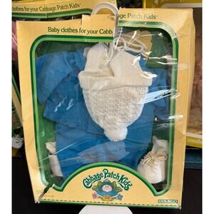Vintage 1980s Coleco Cabbage Patch Kids Doll Clothes Blue Corduroy Boy Outfit